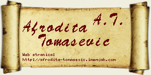 Afrodita Tomašević vizit kartica